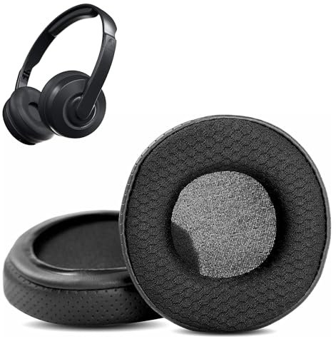Cassette Headphone Earpads Compatible with Skullcandy Cassette Wireless/Junior Wired Over-Ear Headphones(Textile fabric and Memory Foam ear cushions)