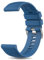 YLK 22mm Bracelet de Montre en Silicone, Souple Bracelet de Replacement en Dégagement Rapide avec Boucle en Même Couleur Homme Femme 22mm, Bleu Profond