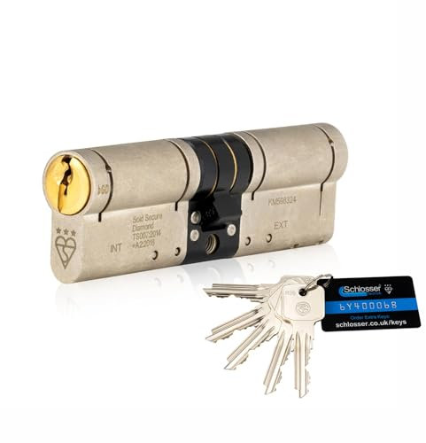 SCHLOSSER TECHNIK 3 Star Kitemarked Euro Cylinder Lock 50EX/50 (100mm) in Dual Finish, British Standard TS007 Anti-Snap Barrel Lock.