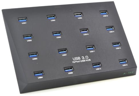 Jasaly A-163 25W Powered Super Data Speed 5Gbps 16 Porte USB3.0 Duplicatore Hub USB Flash Driver Copier SPINA UE