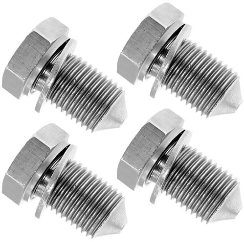 Bamyli 4 Stück Ölablassschraube M14x1,5 mit Dichtring Ölablassschraube, für Volkswagen Sagitar Magotan Golf Bora Jetta, Kohlenstoffstahl Verschlusschrauben für Ölwanne und Getriebe LN91101401
