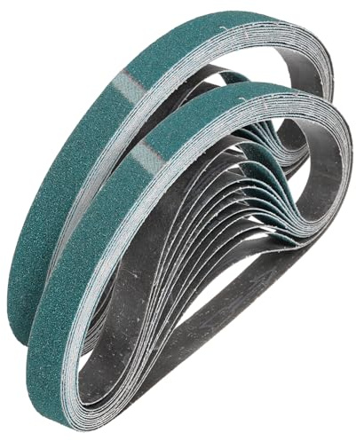 sourcing map 25mm x 762mm Sanding Belts, 20 Pcs 40/60/80/120 Grit | Zirconia Abrasive Belt Sander File Belt for Woodworking, Metal Polishing, Knife Sharpener