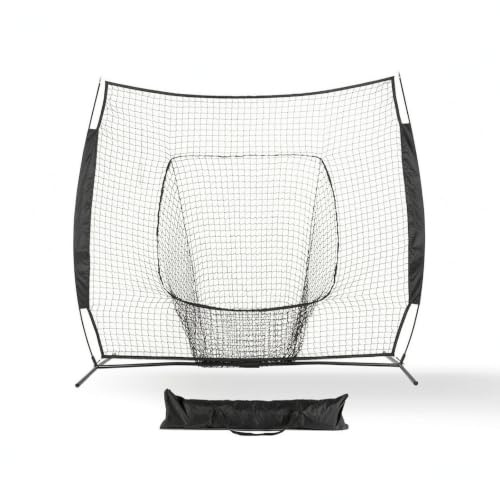 PETSOLA Baseball mit Metallrahmen Wetterfest Rückprall mit Zielbereich Tragbar für Garten, Sportplatz