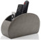 Remote Control Holder with 5 Compartments, Grey PU Leather Office Organization Storage Caddy Box for TV Remote, Heater Controllers, Media Player, Office Supplies, Makeup Brushes CEG10