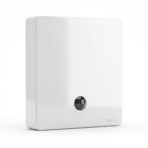 m-e CUVEO-Serie, FUNK-DÄMMERUNGSSCHALTER, Funk-Lichtsensor für automatische Lichtsteuerung, schaltet automatisch alle funkvernetzten Empfänger EIN & AUS, IP54 spritzwassergeschützt für Außen/Innen