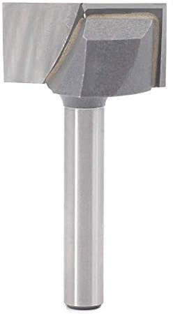 JESTUOUS Cleaning Bottom Router Bits 1/4 Inch Shank Diameter 1 Cutting Diameter 2 Flute Carbide Tipped Cutter Up Shear Flat Spoilboard Surfacing Planing Tool