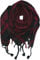 Harrys-Collection PLO Pali Tuch Schal in 20 Farben 100% Baumwolle dick, Farben:schwarz mit weinrot