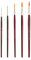 Artway - Lot de 5 pinceaux Ronds - Manche Court - synthétique