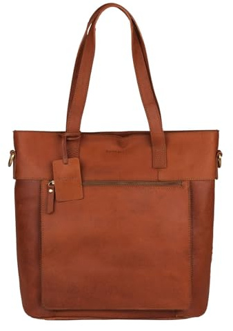 Burkely Vintage Jade Schultertasche Leder 36 cm Laptopfach