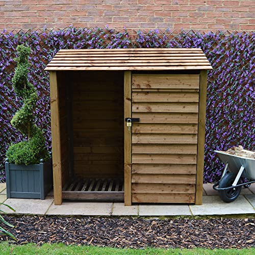 Hambleton Wooden Garden Tool Box Shed Tool Storage - Shed Storage Solutions - Tool Storage Organiser - Workshop Storage - Heavy Duty With Pressure Treated Wood (Rustic Brown)