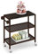INTERBUILD Carrello da Cucina con rotelle, 80x35x85 cm Espresso Carello di servizio, carrelli da Portata, Legno massello di Acacia Carello portaoggetti per Cucina Giardino Salotto