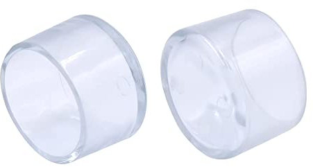 Flyshop Lot de 12 Embouts Ronds en PVC Anti-Rayures pour Pieds de Chaise 3,5 cm, 35 mm Transparent
