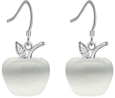 Uloveido Niedliche Mode Obst Apfel Ohrringe für Mädchen Frauen Weihnachten Geburtstag Schmuck Geschenk, Zirkonia, zirkonia,