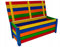 QLS Handels Gartenkiste Holzkiste Aufbewahrungsbox Woodenbox Garten Balkon 120 x 48 x 46 cm perfekt für den Garten und Wohnung (Bunt #E06956)