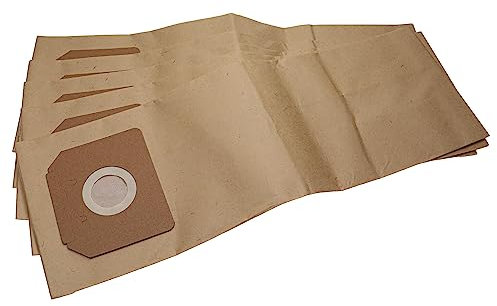 vhbw 5x Sacs compatible avec Bosch GAS 35 M AFC, GAS 35 L SFC+, GAS 35 L AFC aspirateur - 56cm x 20cm marron