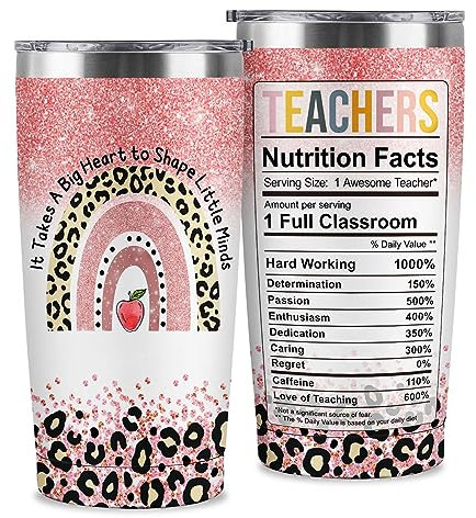 Kitdacnin Regalos para profesores para mujeres, regalos de agradecimiento para profesores, regalos de regreso a clases, regalo para profesores, ideas de regalo para profesores, taza de café aislada de