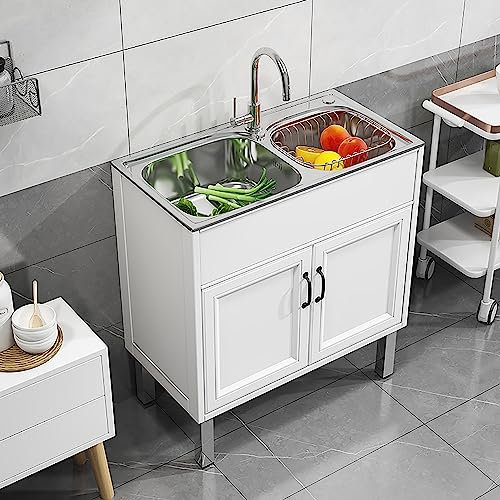 Fregadero De Cocina De Piedra De Cuarzo, Fregadero Cocina 2 Seno,Fregadero De Servicio Negro,fregadero De Cocina Comercial,Pila De Lavar,para Garaje,restaurante,cocina,lavadero,interior Y Exterior ( C