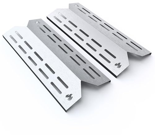 teileplus24 BR08-2-SM Gasgrill Edelstahl Brennerabdeckung kompatibel mit Landmann Triton 2.0/2.1 | Flavorizer Bars | Passgenau | Rostfrei | Brennerschutz