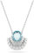Swarovski Idyllia Anhänger, Blaue, Rhodinierte Damenhalskette mit Muschel-Anhänger und Strahlenden Swarovski Kristallen