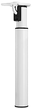 Tischbeine aus Edelstahl, höhenverstellbares Tischbein, Faltbare Teleskop-Möbelbeine, Frühstücksbar-Arbeitsplatten-Stütztischbein, mit Schutzbasis und Schrauben (45–71 cm, weiß)