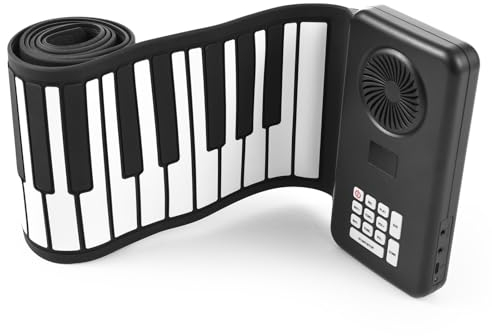 Btuty 88 Tasti Tastiera Musicale Tastiera Pianoforte Pianoforte Elettronico Pianoforte Pieghevole In Silicone Ambientale Studio Domestico Piano Elettronico Professionale Senza Altoparlante