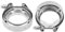 Krtopo 2PCS V Band Klemme, Edelstahl V-Band Bolzen Klemme mit Flachem Flansch für Auspuffrohre, Schalldämpfer Enden verbinden (4 Zoll 100mm)