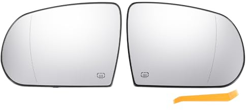 QUARKZMAN Paar Auto-Rückspiegelglas-Ersatz links rechts mit Heizung weißes Glas für Jeep Cherokee 2014-2019 für Jeep Compass 2017-2021