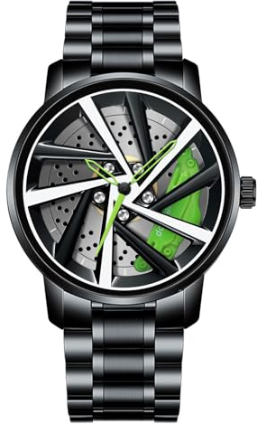 CIVO Analog Uhren Herren Trend: Designer Armbanduhr Schwarz - Edelstahl Herren Uhr Casual
