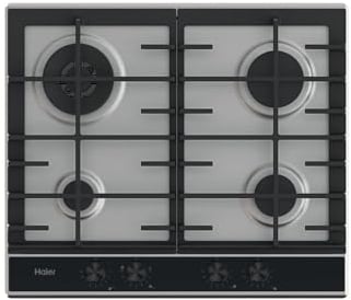 Haier HAHG6BR4XH - Cocina de gas, 5 fuegos, 60 x 60 cm, inoxidable