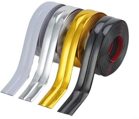 PVC Adhesive Wall Corner Decor Strip,Flexible Laminat Beading Adhesive Plastic Wall Corner Edging Strip for Cabinet Countertop Ceiling Floor,Skirting Board,Moulding Trim,Caulk Strip (6m x 2cm White)