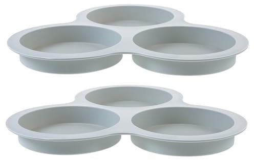 CRILSTYLEO Moldes De Silicona Para Muffins Para Freidoras De Aire Moldes Para Pasteles Esquinas Redondeadas Antiadherentes Resistentes Para Hornear En Familia