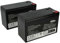 vhbw 2X Batterie Compatible avec APS SUA750, SUA750I, SMT750TW, SMT750US, SMT750, SUA750IX38, SMT750IC, SMT750ICH, SMT750I ASI (7200mAh, 12V, AGM)