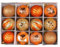 BEALIFE Ornements de noël Mat Brillant pour décoration d'arbre Festif, boîte à Boules galvanisée Peinte, décoration d'arbre de noël en ABS (Orange)