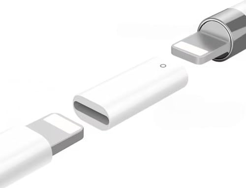 Ladeadapter kompatibel mit Apple Pencil 1. Generation | Buchse auf Buchse Ladeanschluss für iPad Pro 1. Generation/iPad 9. / iPad mini 5. / iPad Air 3.