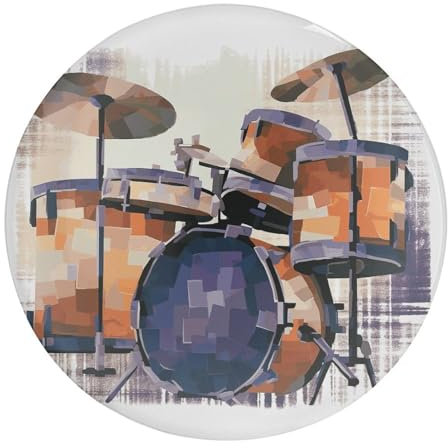 Küchenmagnete für Kühlschrank, Jazz-Trommel, bedruckt, starke Kühlschrankmagnete, Glasmagnete für Küche, Büro, Zuhause und Schrank, 4 Stück