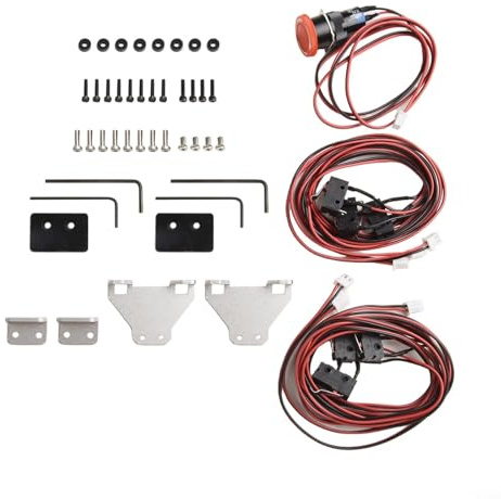 Zilimontt CNC Graviermaschine Grenzschalter Dringlich-Stop-Schalter Teil kompatibel mit für 3018 für PRO 3018 Max 3018 für Plus 3020 Max 6 Endschalter 1 Stop-Taste Montagezubehör