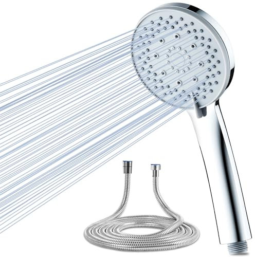 dothnix Alcachofa de ducha - Manguera 1,5m, Cabezal de Ducha Manual Alta Presión 5 Modos, Universal para Sistemas de Baja Presión, Ahorro de Agua