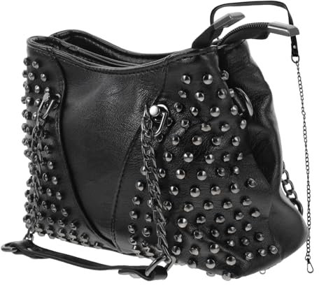 WRITWAA 1stück Damen Umhängetasche Aus Pu Mit Nieten Und Kette Stilvolle Crossbody Tasche Für Freizeit Shopping Und Outdoor Aktivitäten