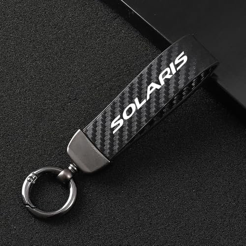 YHRNN Porte-clés de Voiture pour Hyundai Solaris, Clé de Voiture Hommes et Femmes Anti-Perte Auto Porte-clé Accessoires,Black