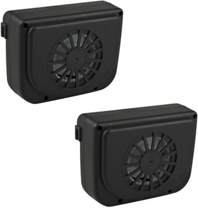 Gatuida 2pcs Car Exhaust Fan Solar Auto Cooling Fan That Blow Cold Air Solar-powered