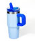 Taza térmica de los niños, 100% paja a prueba de fugas, taza pequeña de 14oz/413ml vaso de acero inoxidable 304, regalo para niños, graduación de viaje regalo-mezcla azul