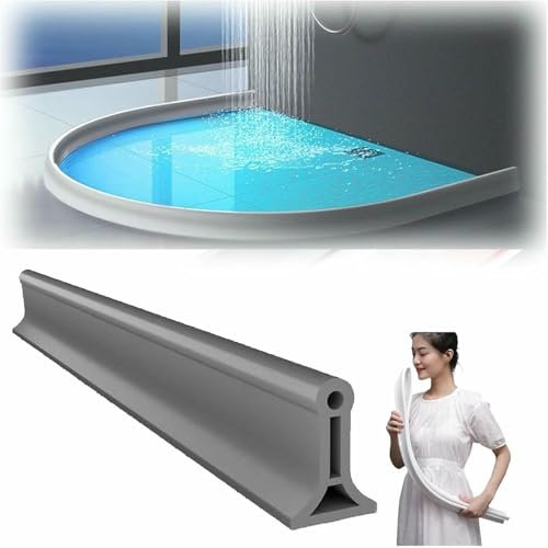 LYJYUJIE Water Dam For Shower, Water Dam For Silicone Folding Shower, Waterproof Shower Barrier, Water Prey Pull For Kitchen And Bathroom Countertop ~/