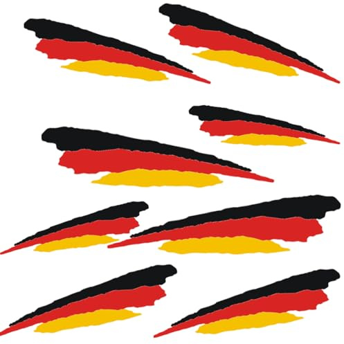 SGERUFZ 1 German Flag Sport Racing Sticker für Autos, Motorräder, Roller, Quads, ATVs, Helme, Fahrräder, Sport Racing Conversion (Deutschland)