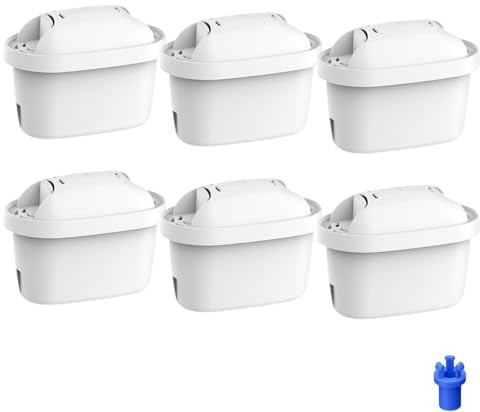 Koala Waterdrop Filterkartuschen Kompatibel für Brita® Maxtra+® Plus, Maxtra Pro® All-in-1 Wasserfilter, Kompatibel mit Brita® Marella® Kanne, Reduziert PFAS, PFOA/PFOS, NSF Zertifiziert (6 Pack)