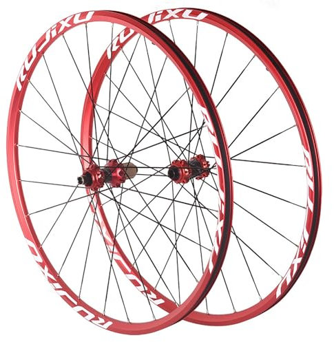 AADDFDD Mountainbike-Radsatz 26/27,5/29 Zoll Carbon-Nabe 24H-Felge Flache Speichen Scheibenbremse Steckachse MTB-Fahrradräder Passend für 7-11-Gang-Kassette