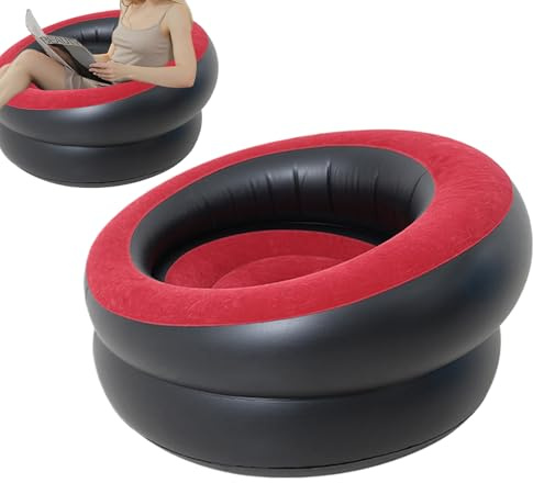 Aufblasbarer Stuhl – Aufblasbare Sessel für Erwachsene – tragbare faltbare Gartenmöbel für Terrasse Schlafzimmer Wohnzimmer Schlafsaal Kino Abend Camping