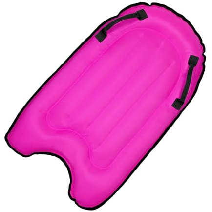 Portable Inflatable Bodyboard with HandHigh-Quality Materials: The | inflatable surfboard is made of polyester oxford cloth, coated water pressure cloth and PVC. It is lightweight,le Foldable Su