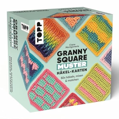 Granny Square Muster Häkel-Karten (Deutsche Ausgabe): 50x häkeln, mixen und matchen. Mit Häkelschrift und Foto zu jedem Granny Square und praktischem So-geht's-Booklet