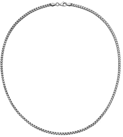Smart Jewel Kette Kette Fantasiekette 4-kant antik, massiv, Silber 925
