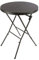 Nexos Stehtisch 110 cm Partytisch Rattan-Optik rund klappbar Bistrotisch Empfang Klapptisch Kunststoff Ø 80 cm Metallgestell stabil abwaschbar schwarz braun weiß Husse rot weiß (Kunststoff, Schwarz)